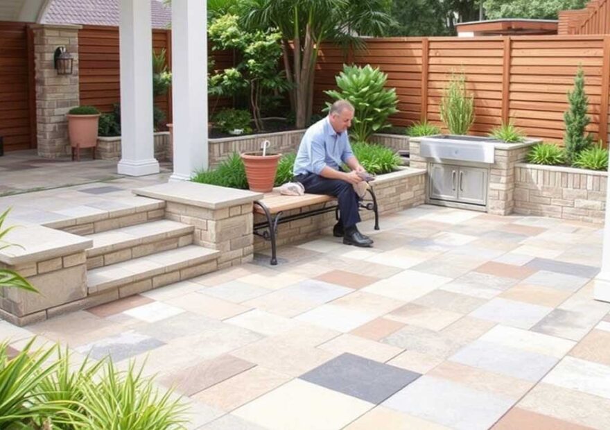 outdoor tile installation