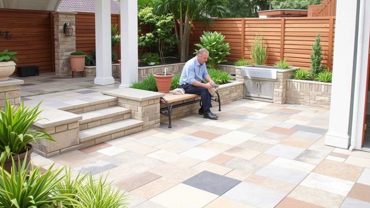 outdoor tile installation