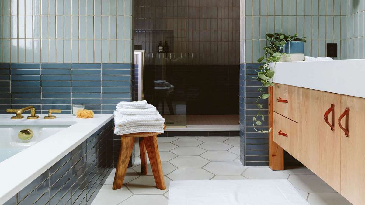 Color Match the Shower and Bathroom Floors