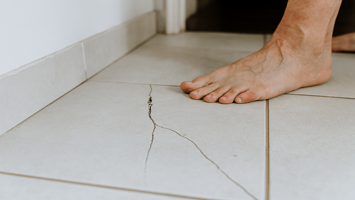 Cracking bathroom tiles
