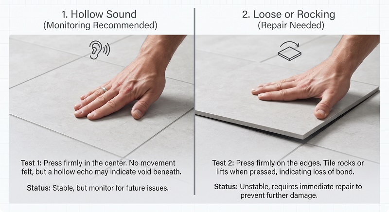 A Hollow Sound Is Not the Same as a Loose Tile