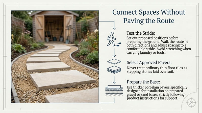 Create a Stepping-Stone Path with Suitable Outdoor Pavers