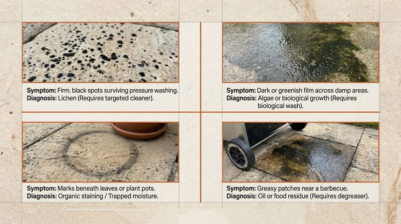 What Are the Black Spots on Your Patio Slabs